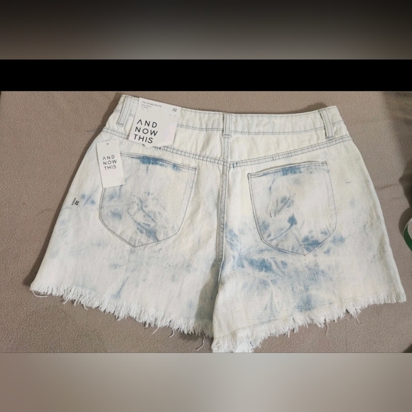 a new day Women's Jean Shorts - White and Blue - Picture 2 of 12